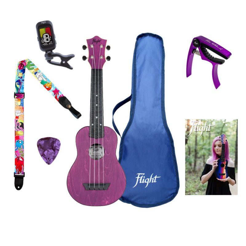 Flight TUS35 Travel Ukulele Purple Pack