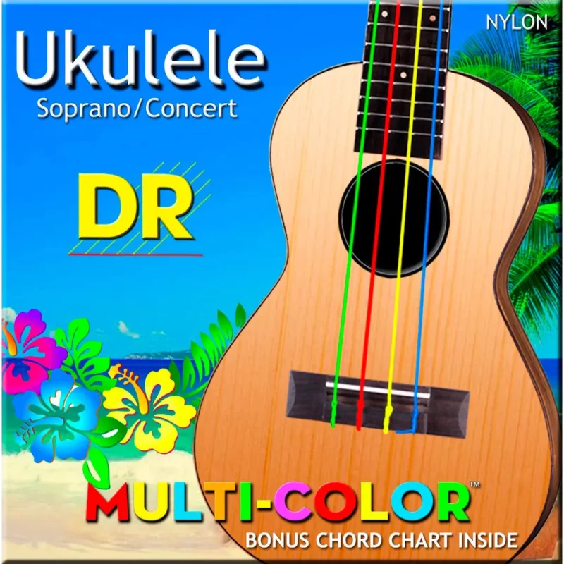 Corde per ukulele DR Strings UMCSC MULTICOLOR SOPRANO/CONCERT