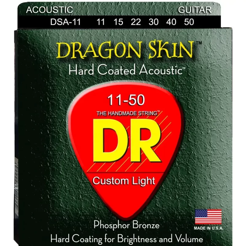 Corde per chitarra acustica DR DSA-11 DRAGON SKIN