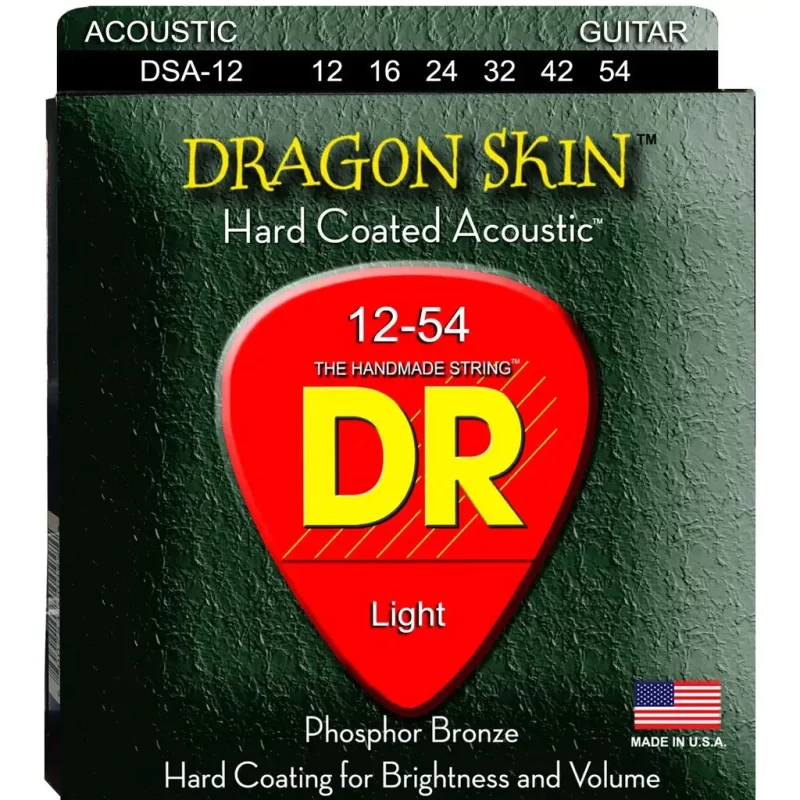 Corde per chitarra acustica DR DSA-12 DRAGON SKIN