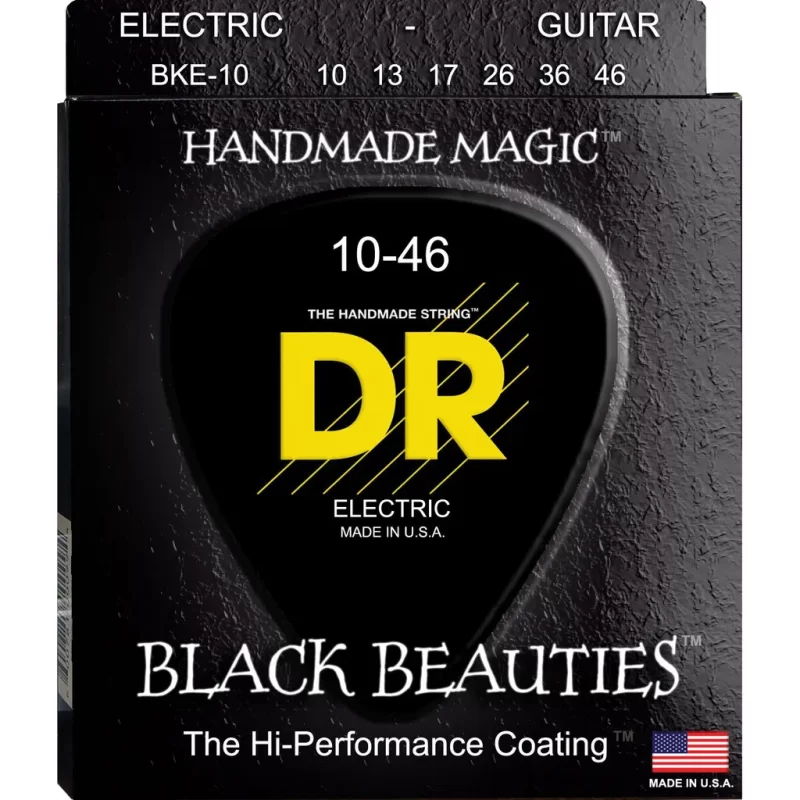 Corde per chitarra elettrica DR BKE-10 BLACK BEAUTIES