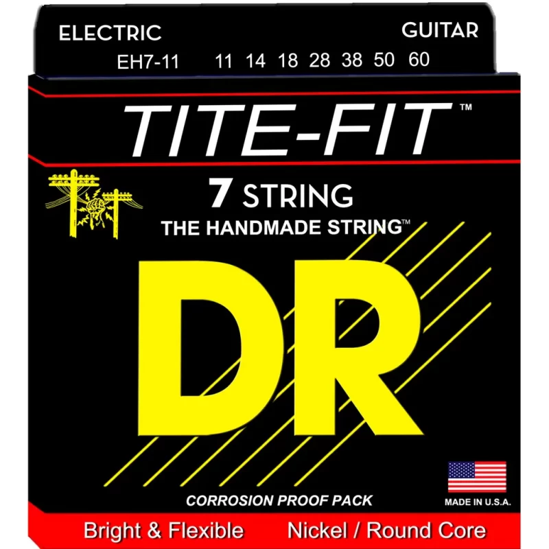 Corde per chitarra elettrica DR EH7-11 TITE-FIT