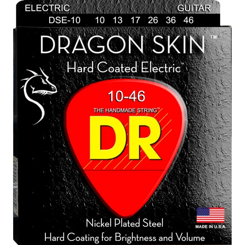 Corde per chitarra elettrica DR DSE-10 DRAGON SKIN