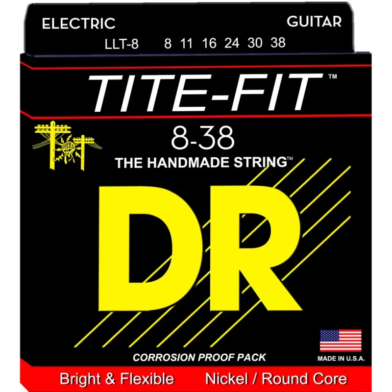 Corde per chitarra elettrica DR LLT-8 TITE-FIT