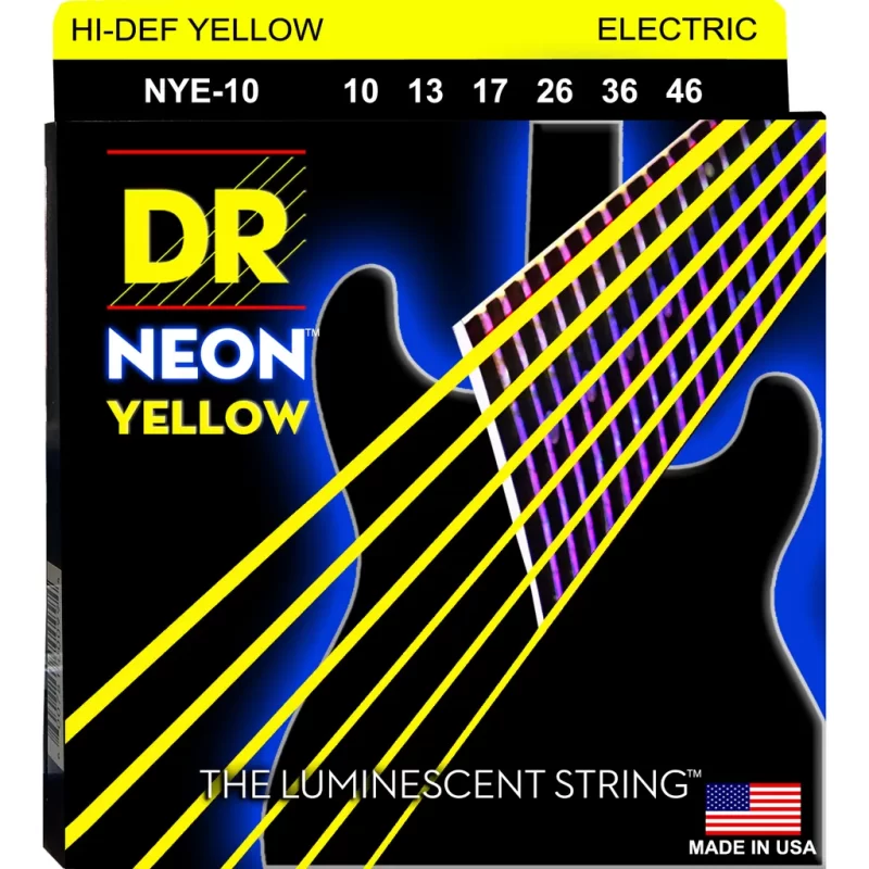 Corde per chitarra elettrica DR NYE-10 NEON YELLOW