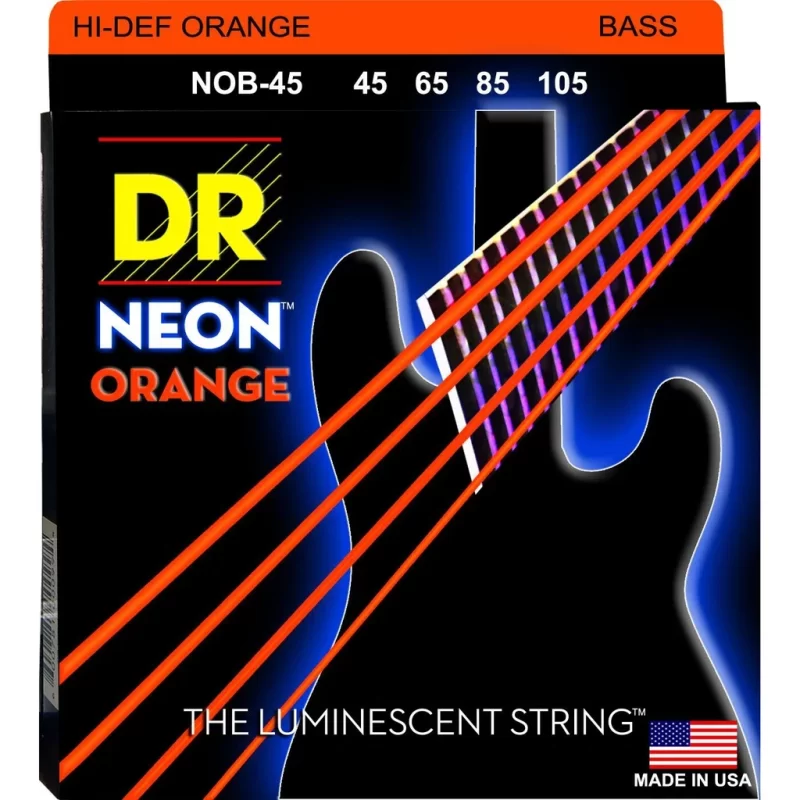 Set Corde per Basso DR NOB-45 Neon Orange