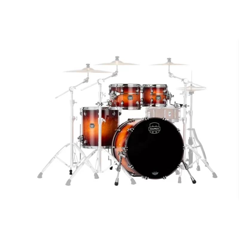 Set Batteria Acustica Mapex SE529XBPO Saturn Evolution Birch Rock 4 Pezzi Exotic Sunburst