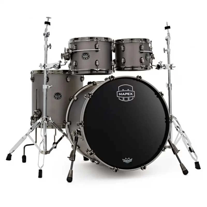 Set Batteria Acustica Mapex SE529XMBPG Saturn Evolution Maple Rock 4 Pezzi Gun Metal Grey