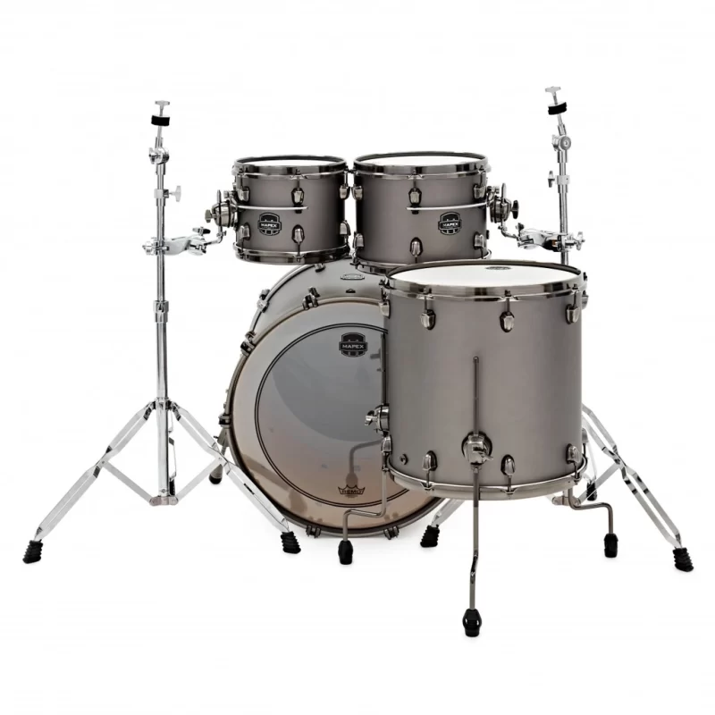 Set Batteria Acustica Mapex SE529XMBPG Saturn Evolution Maple Rock 4 Pezzi Gun Metal Grey