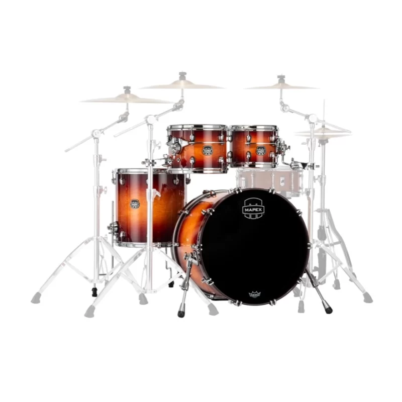 Set Batteria Acustica Mapex SE529XMPO Saturn Evolution Maple Rock 4 Pezzi Exotic Sunburst