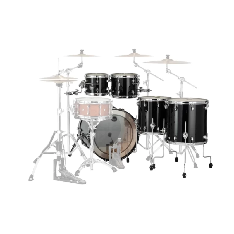 Set Batteria Acustica Mapex SE628XBPB Saturn Evolution Birch Workhorse 5 Pezzi Piano Black