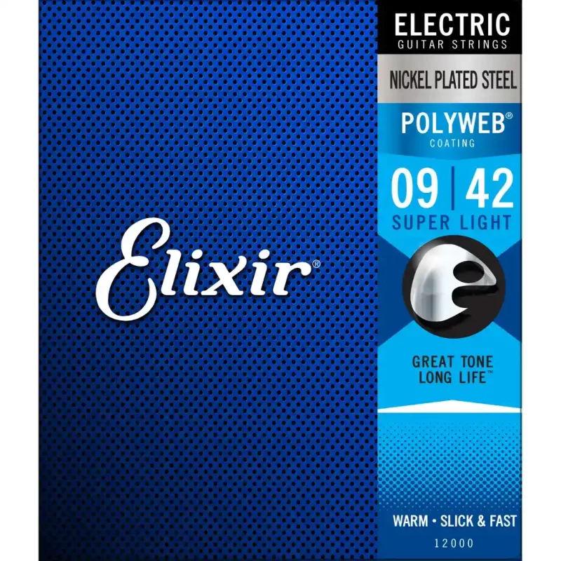 Set Corde per chitarra elettrica ELIXIR 12000 Electric Nickel Plated Steel POLYWEB