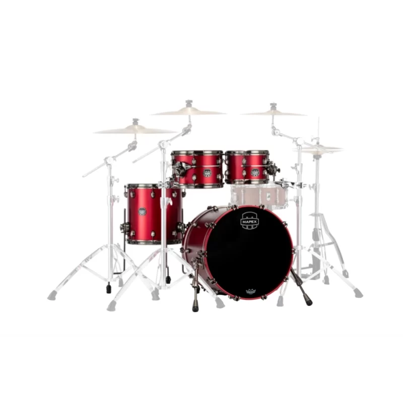 Set Batteria Acustica Mapex SE504XBBPA Saturn Evolution Birch Fusion 4 Pezzi Tuscan Red