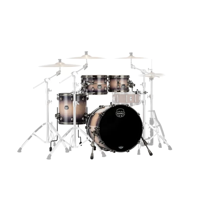 Set Batteria Acustica Mapex SE504XMBPZ Saturn Evolution Maple Fusion 4 Pezzi Exotic Violet Burst