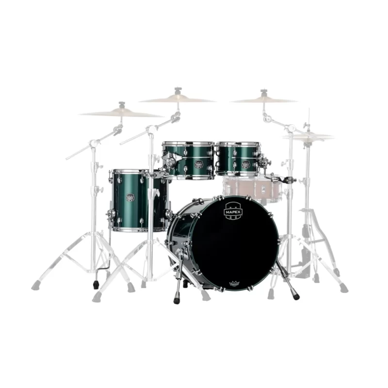 Set Batteria Acustica Mapex SE504XMPQ Saturn Evolution Maple Fusion 4 Pezzi Brunswick Green