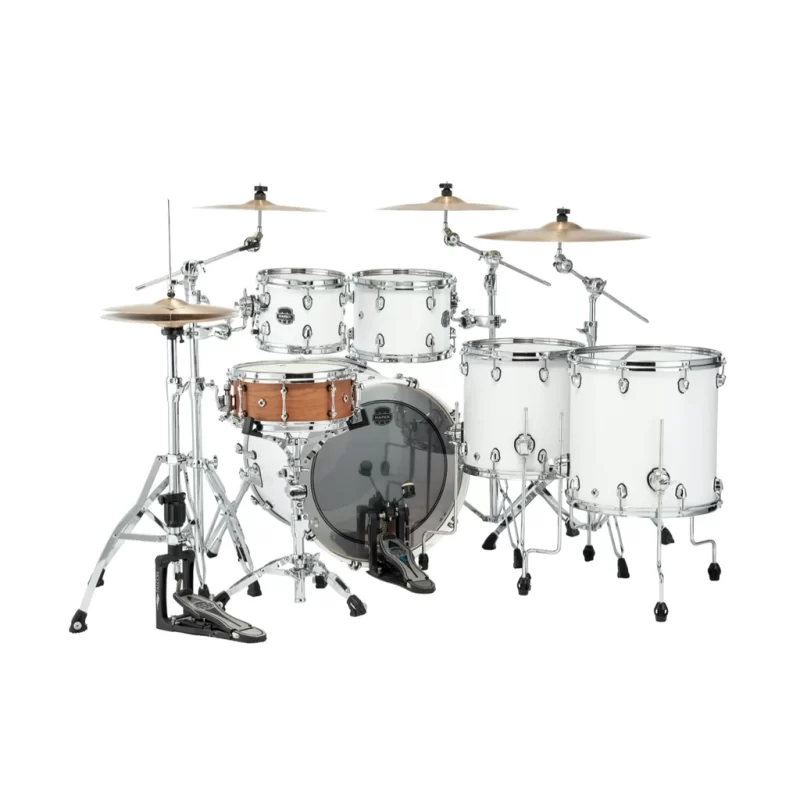 Set Batteria Acustica Mapex SR628XRM Saturn New Studioease 5 Pezzi Satin White