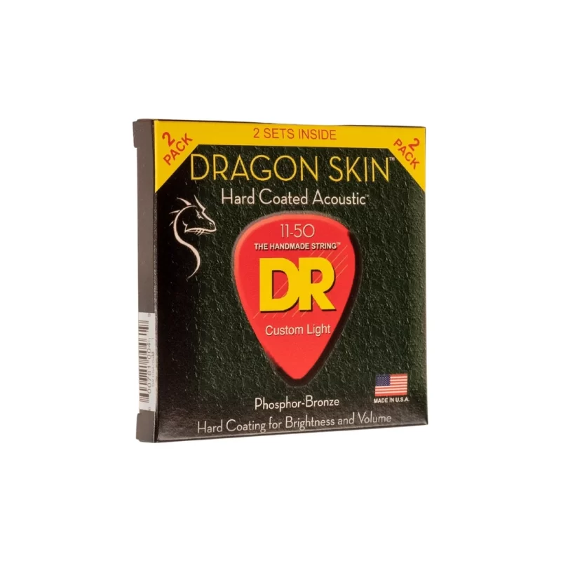 Set Corde per chitarra acustica DR 2xPack DSA-11 Dragon Skin