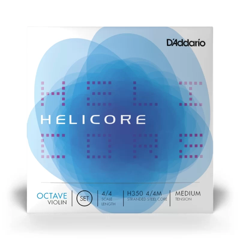 D'Addario H350 4/4M Helicore Octave - Muta di Corde per Violino, Scala 4/4, Tensione Media