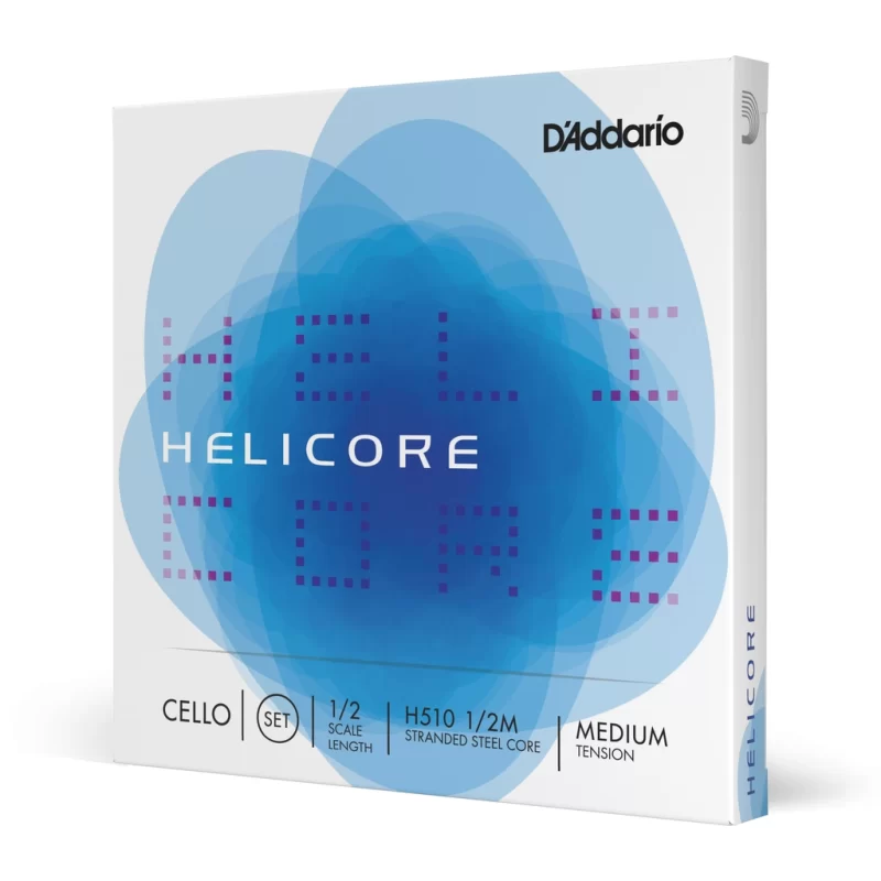 D'Addario H510 1/2M Set di Corde Helicore per Violoncello, Scala 1/2, Tensione Media