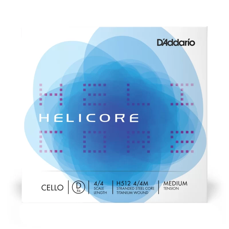 D'Addario H512 4/4M Corda Singola Re Helicore per Violoncello, Scala 4/4, Tensione Media