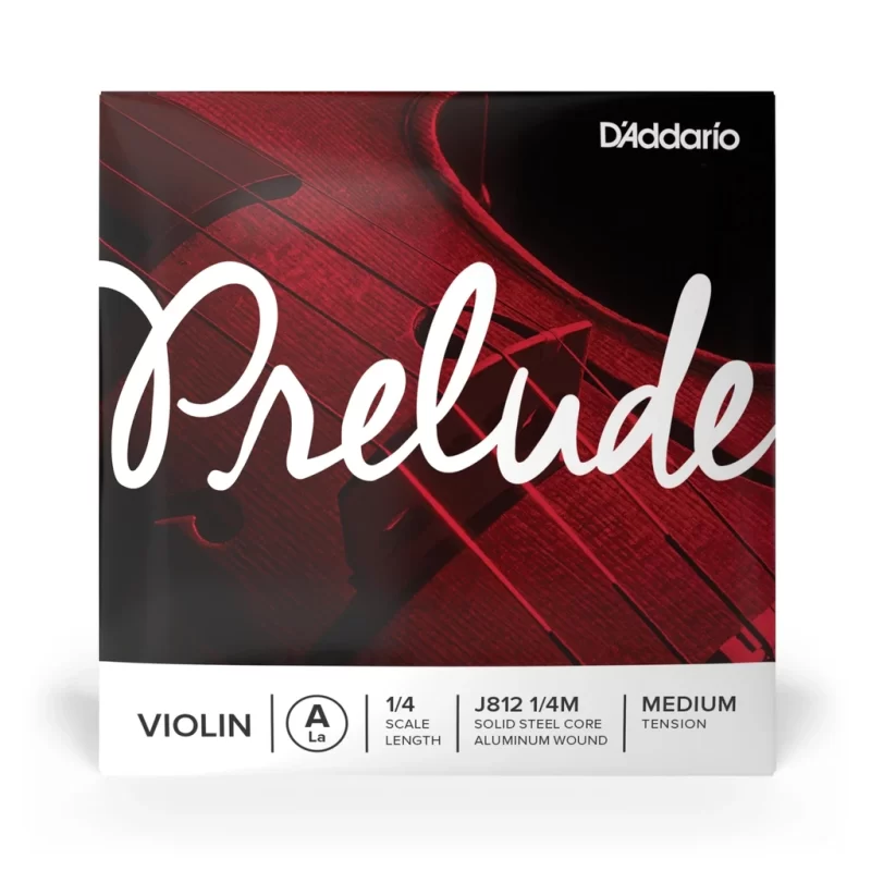 D'Addario J812 1/4M Corda Singola La Prelude per Violino, Scala 1/4, Tensione Media