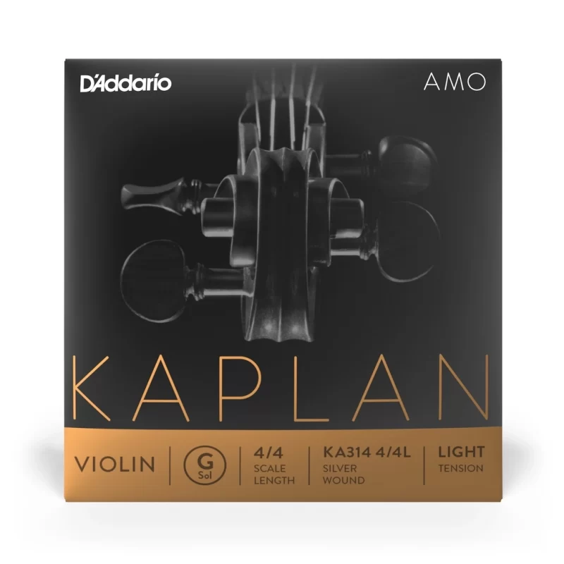 D'Addario KA314 4/4L Kaplan Amo - Singola Corda Sol per Violino, Scala 4/4, Tensione Leggera