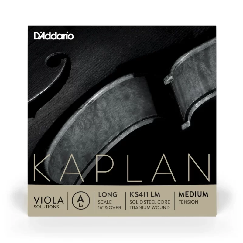 Corde per Viola KS411 LM Corda Singola La Kaplan Solutions per Viola, Long Scale, Tensione Media